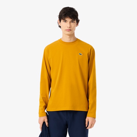 ラコステゴルフバックプリントウルトラドライロングスリーブTシャツ