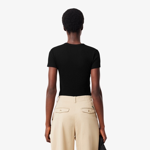 タイトフィットリブニットTシャツ