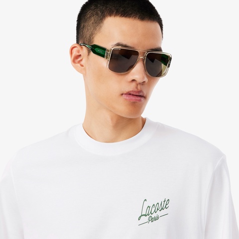 ラコステパリバックプリントTシャツ