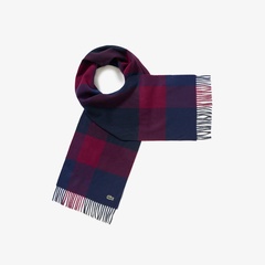 LACOSTE レスポンシブルールマルチカラーネップニットマフラー