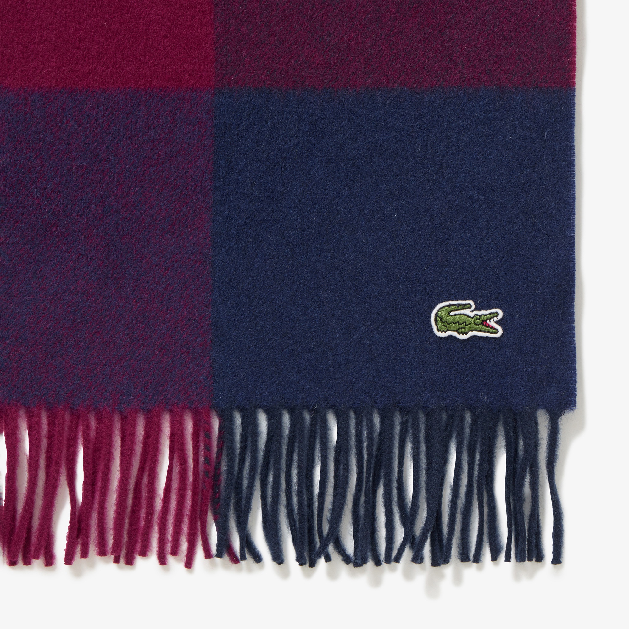 メリノウールブロックチェックマフラー