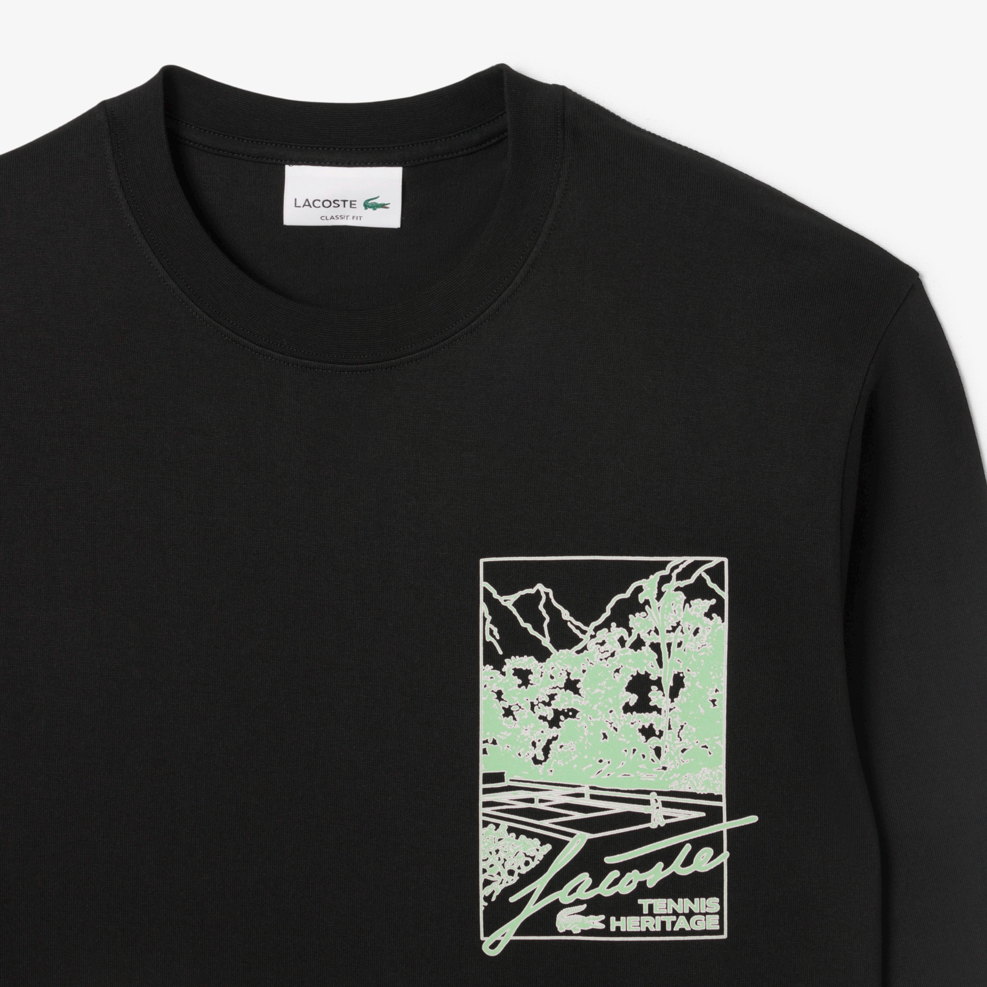 テニスヘリテージプリントロングスリーブTシャツ