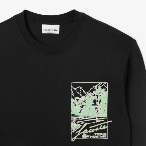 テニスヘリテージプリントロングスリーブTシャツ
