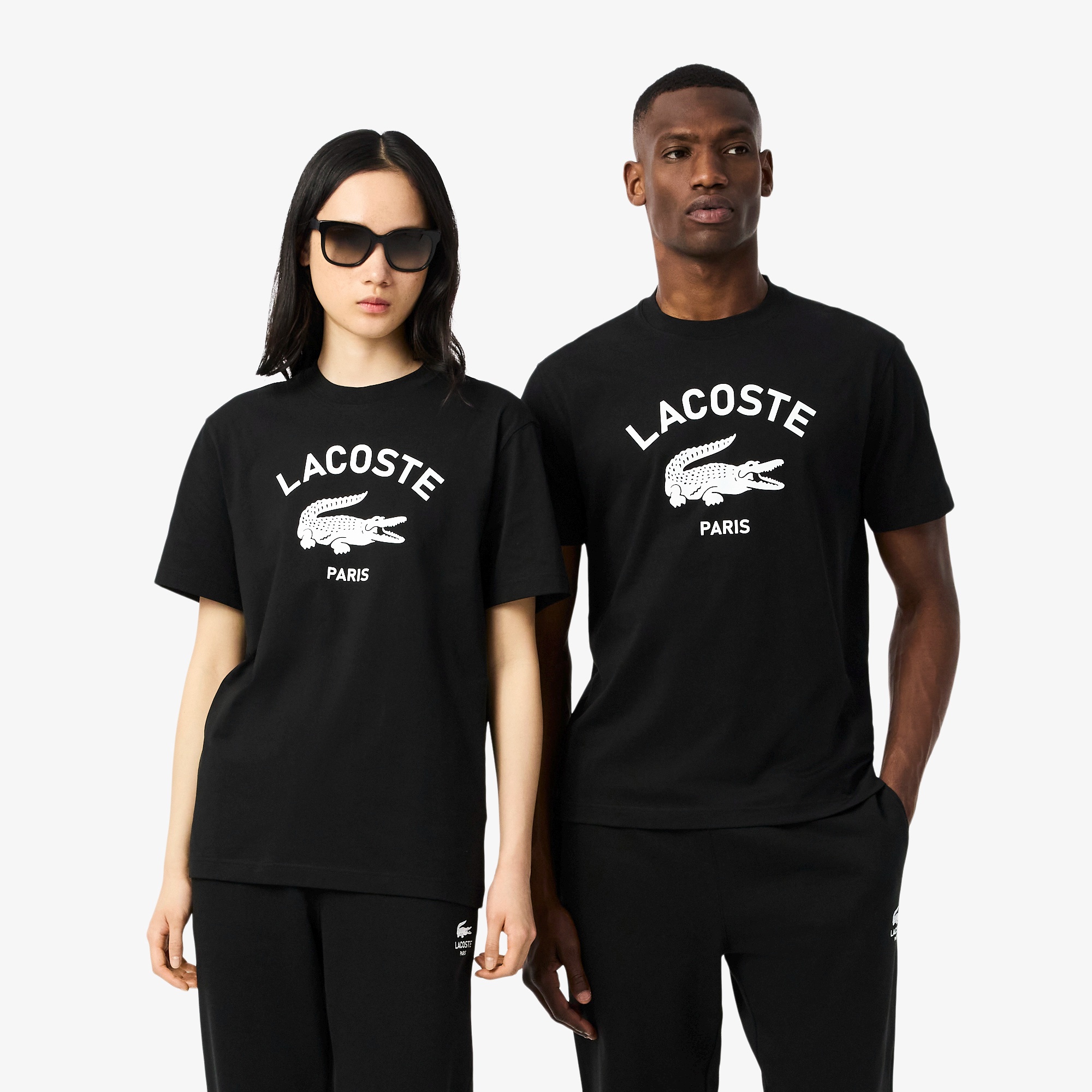 LACOSTE ロゴ入り 黒 Tシャツ　Lサイズ LACOSTE ブラック Tシャツ Lサイズ - メルカリ