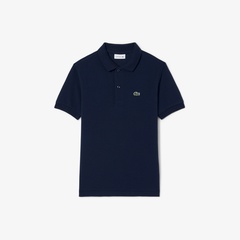 LACOSTE ブラック　ポロシャツ ラコステ LACOSTE ラップフロント クロップド丈半袖ポロシャツ