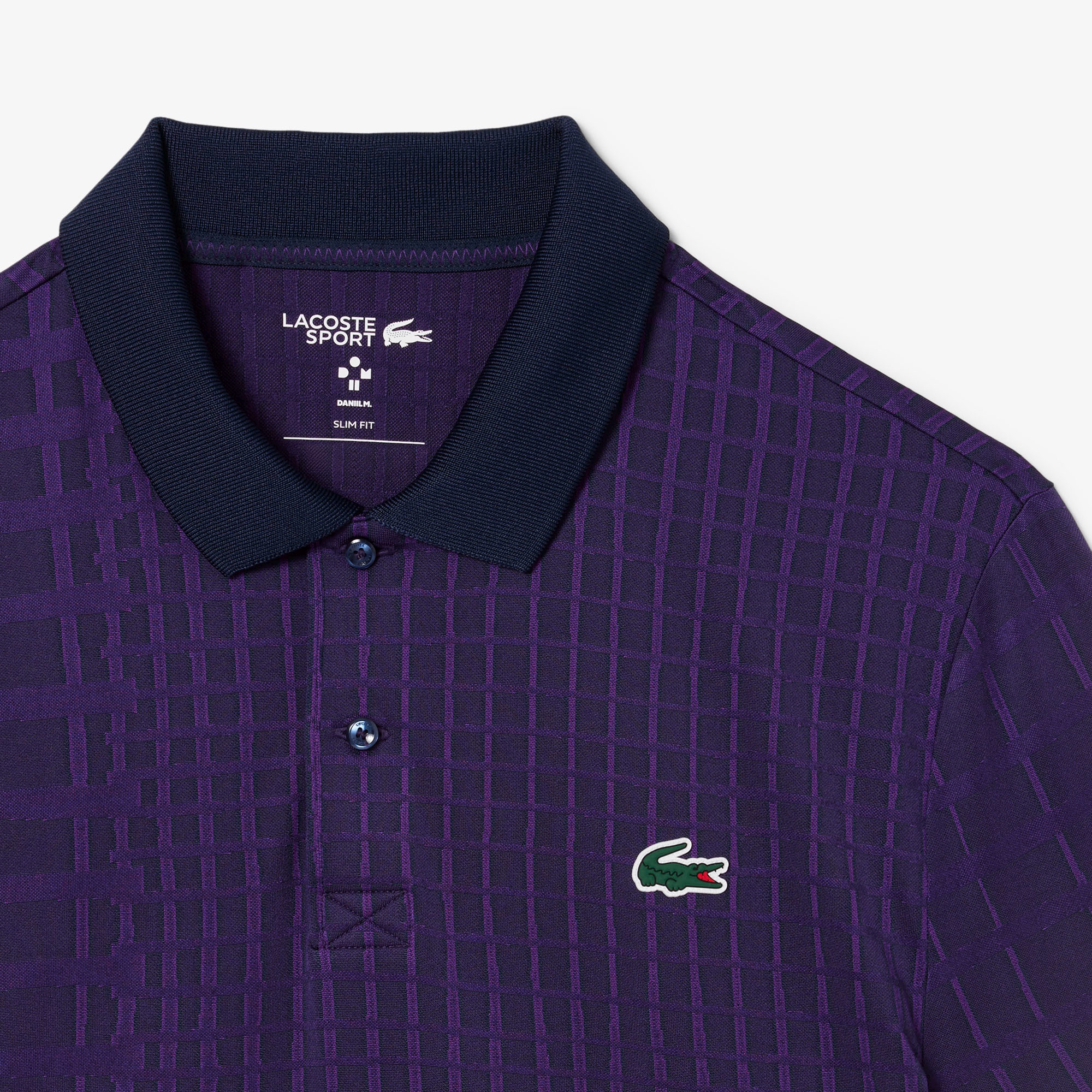 『ダニール・メドベージェフ』オールオーバーラケットプリントドライポロシャツ