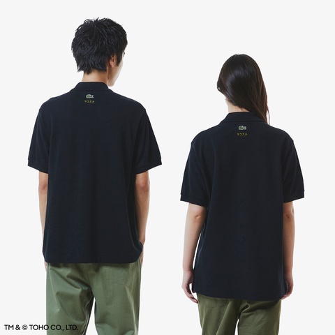 LACOSTE ゴジラ刺繍 ブラックポロシャツ 限定ノベルティ付き