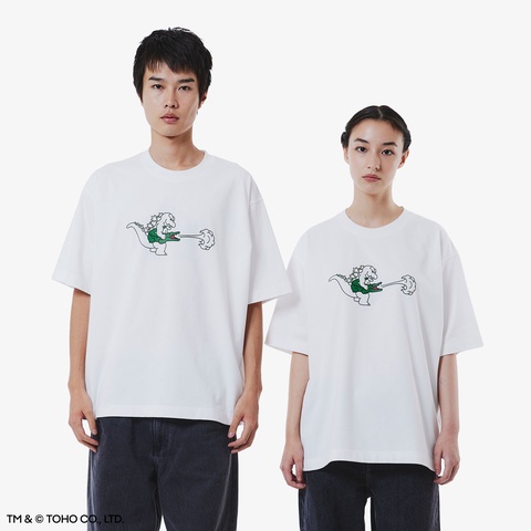 【ラコステ】ゴジラTシャツ Mサイズ 日本サイズL相当 白ホワイト Lacoste ラコステ ゴジラ tシャツ ホワイト Mサイズ My Lacoste