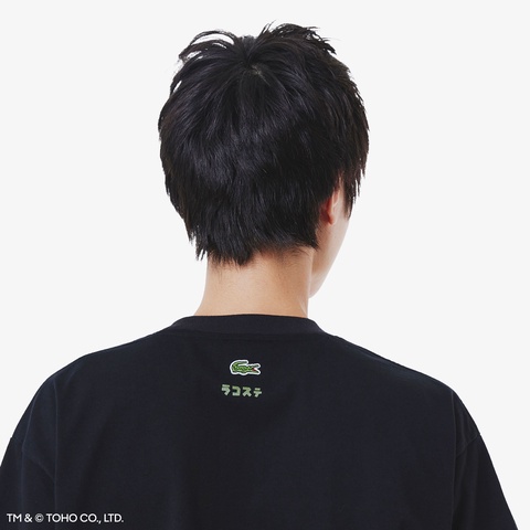 Lacoste ラコステ　ゴジラ tシャツ　ブラック　XSサイズ 限定】Mサイズ LACOSTE ゴジラ コラボTシャツ ゴジラ【翌日発送
