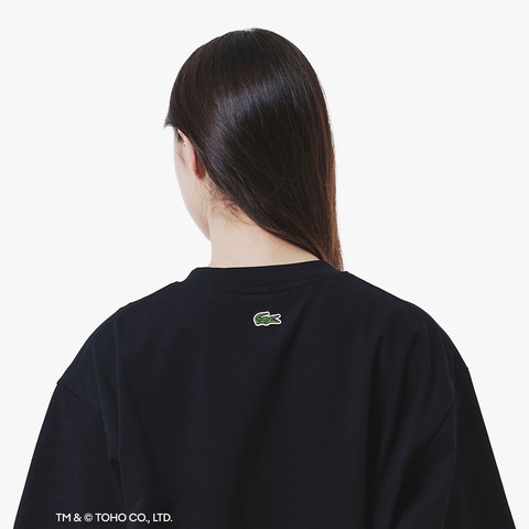 LACOSTE ゴジラプリント Tシャツ ブラック　4 ラコステ x ゴジラ Tシャツ 黒 4 M LACOSTE GODZILLA