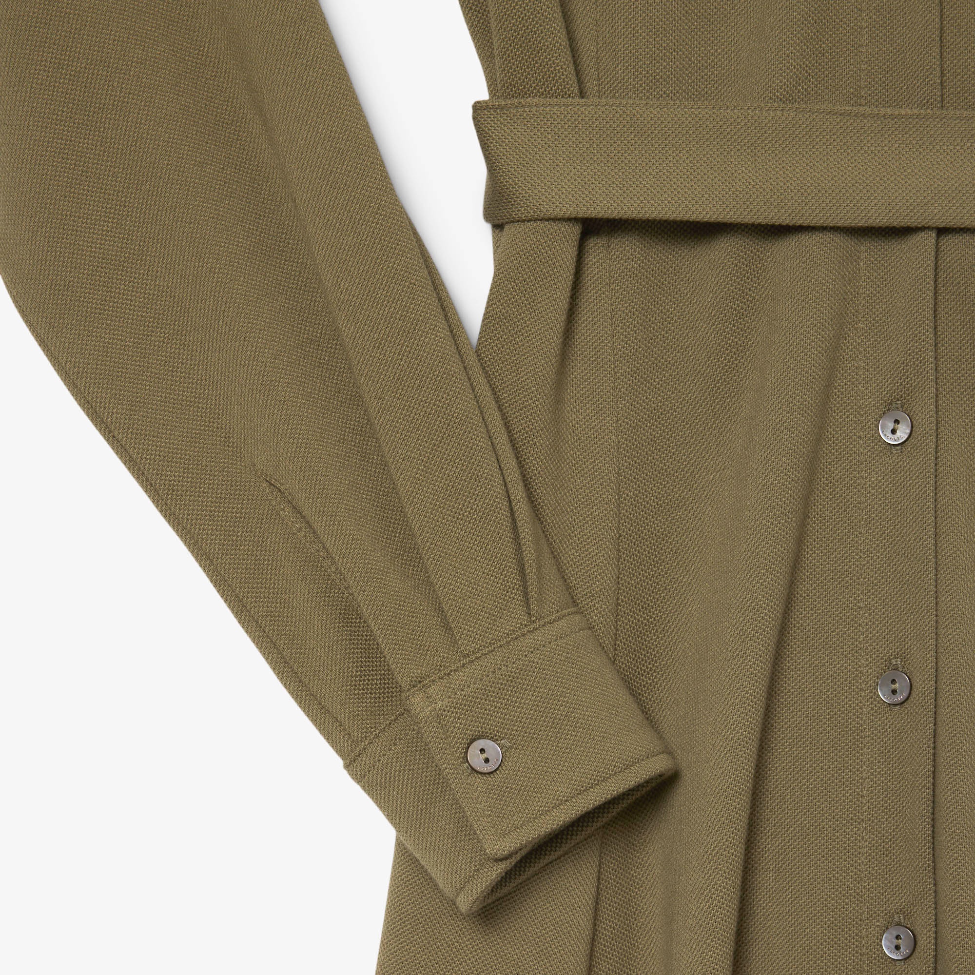 鹿の子地ポロカラーシャツドレス