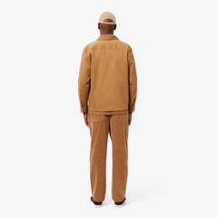 LACOSTE ブラウン スリムフィットパンツ 76 LACOSTE チノパン オーガニックコットン ロゴピスネーム スリム