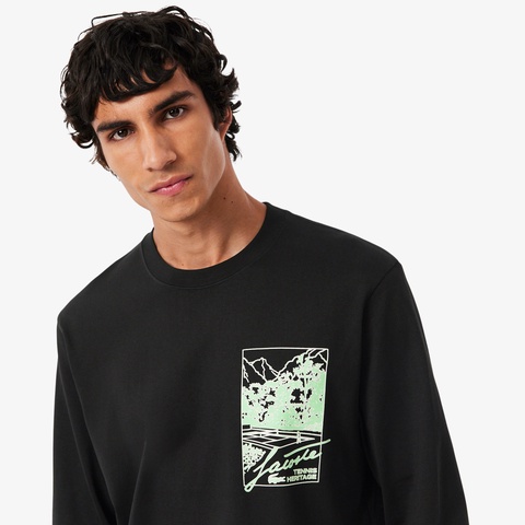 テニスヘリテージプリントロングスリーブTシャツ