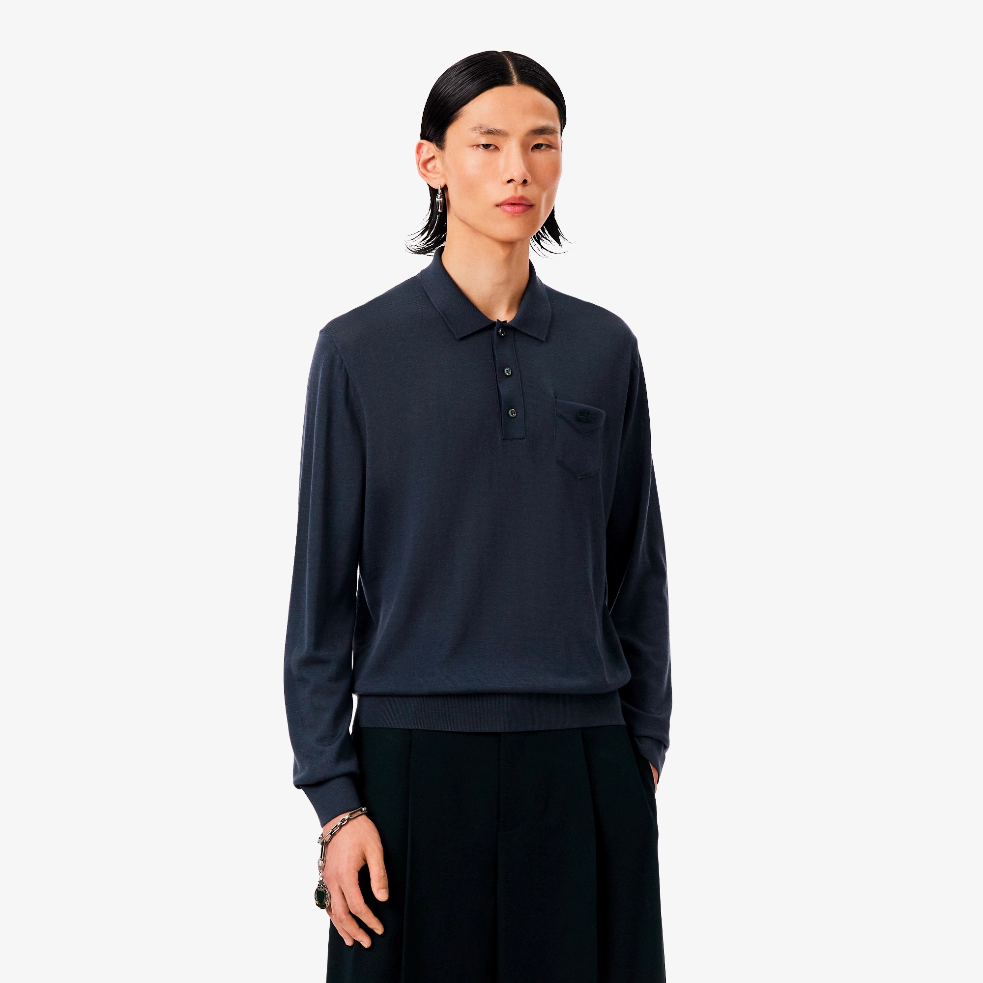 『FW25 Fashion Show』メリノウールポロカラーセーター