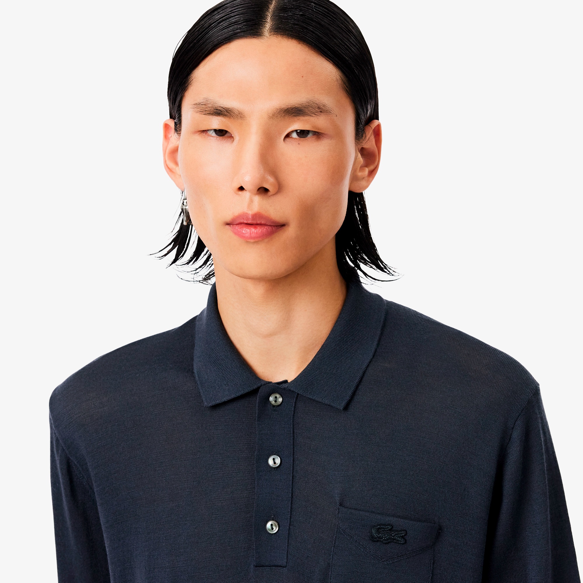 『FW25 Fashion Show』メリノウールポロカラーセーター