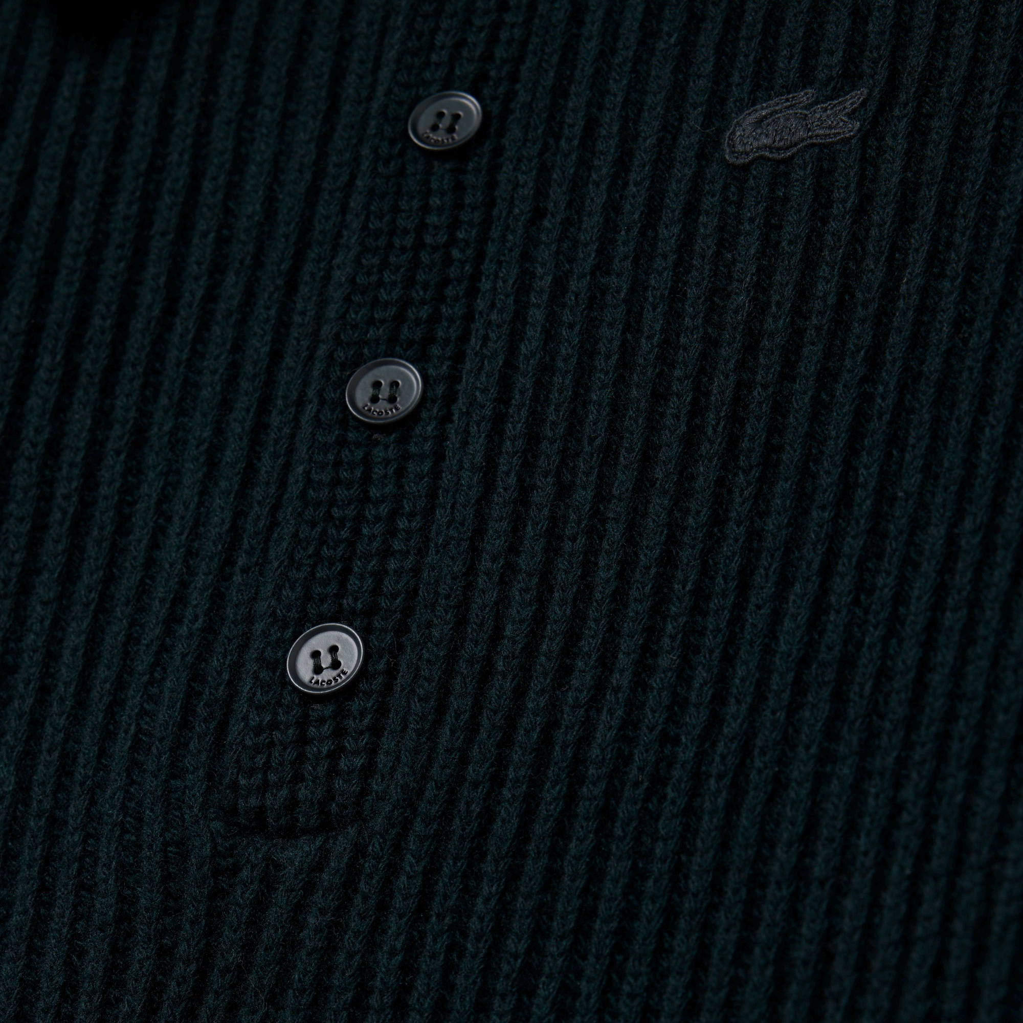 『FW25 Fashion Show』スタンドリブカラーニットポロセーター