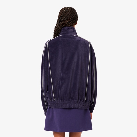 ラコステ ブラックベロアフルジップジャケット サイズ３ セール】 ベーシックジップジャケット （ブルゾン）｜LACOSTE