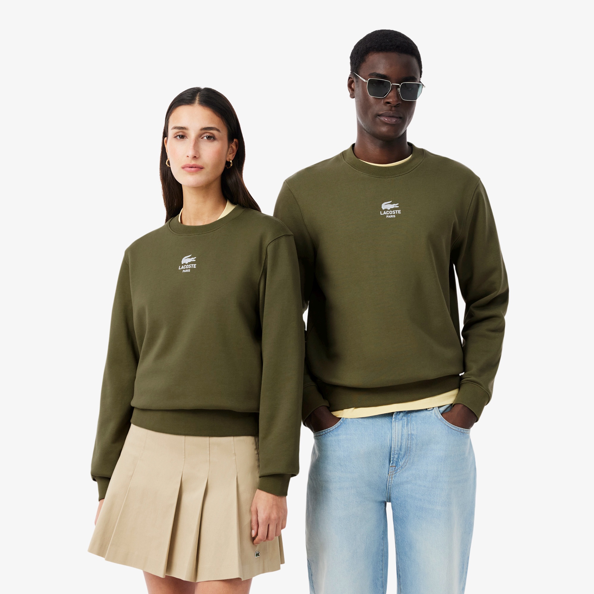 ワンポイングラフィックプリントクルーネックスウェット