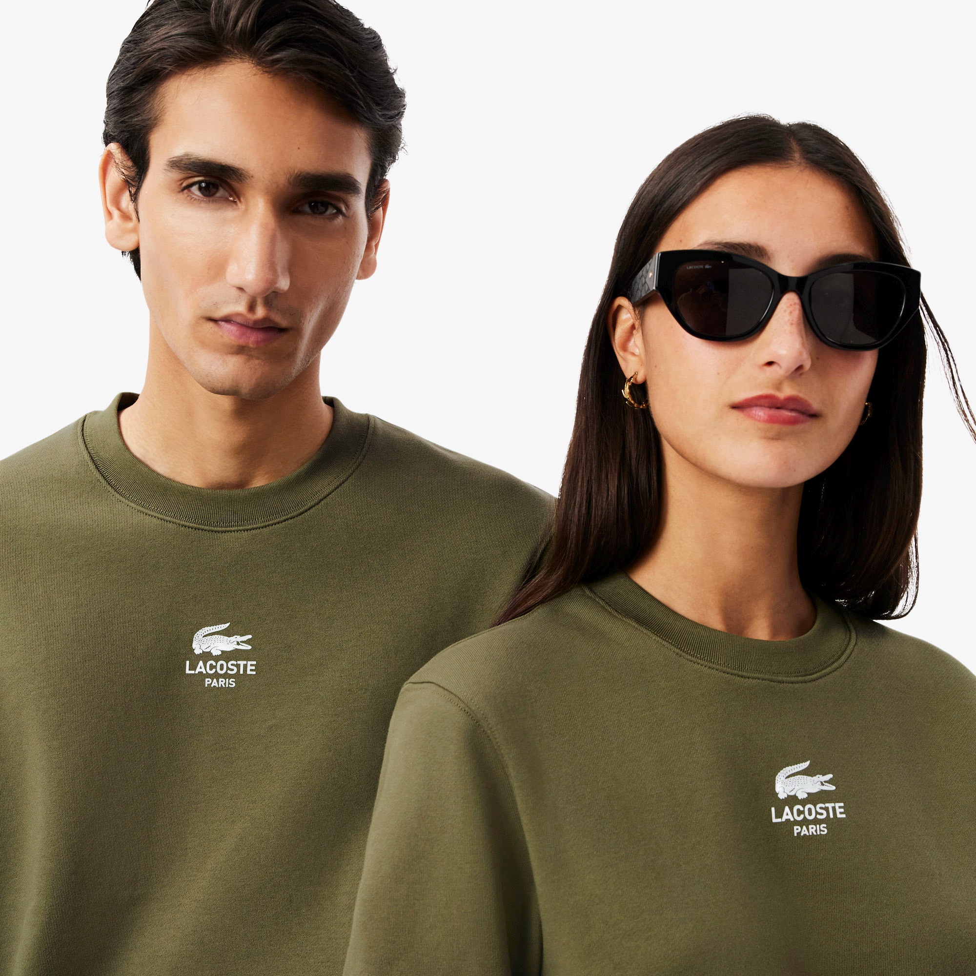 ワンポイングラフィックプリントクルーネックスウェット