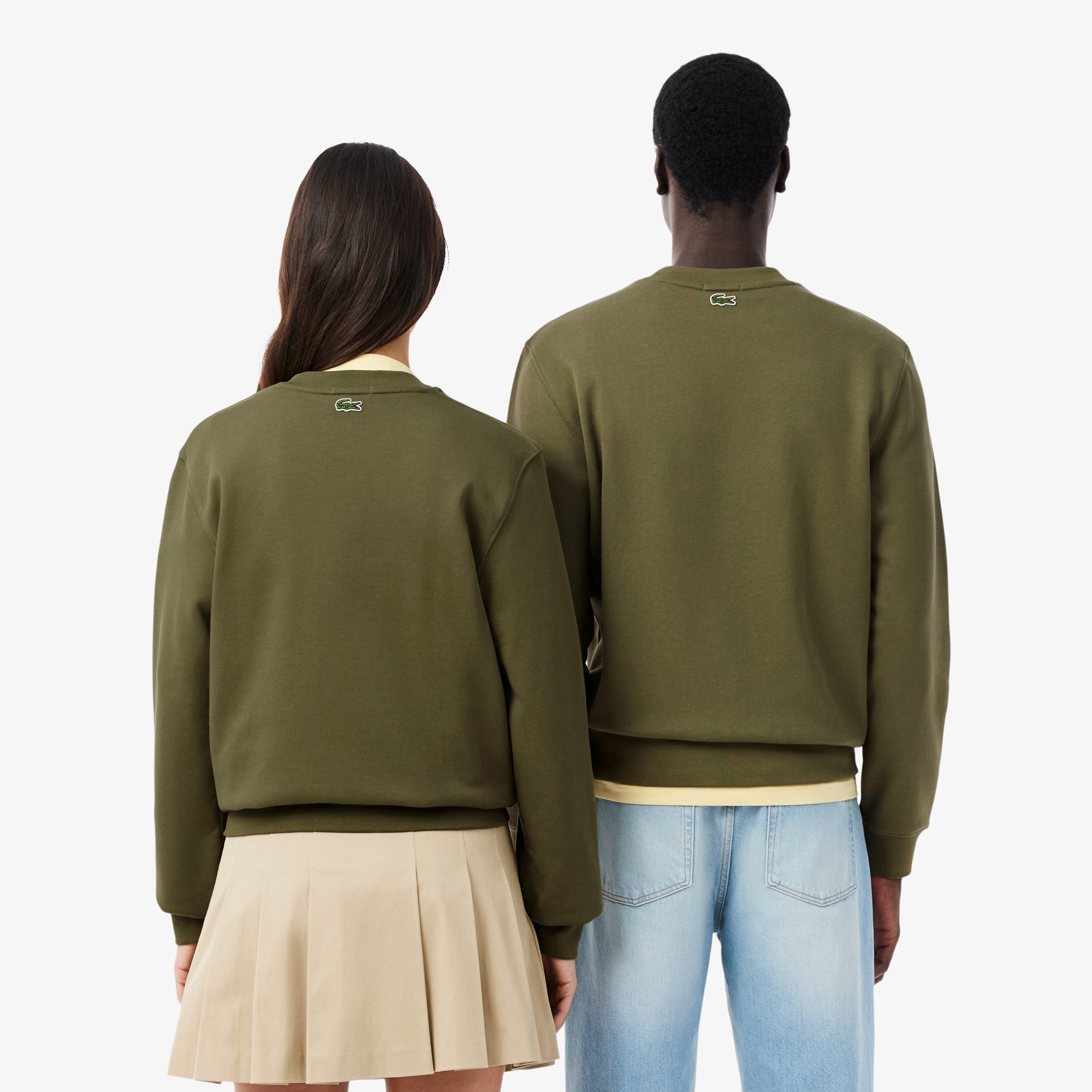 ワンポイングラフィックプリントクルーネックスウェット