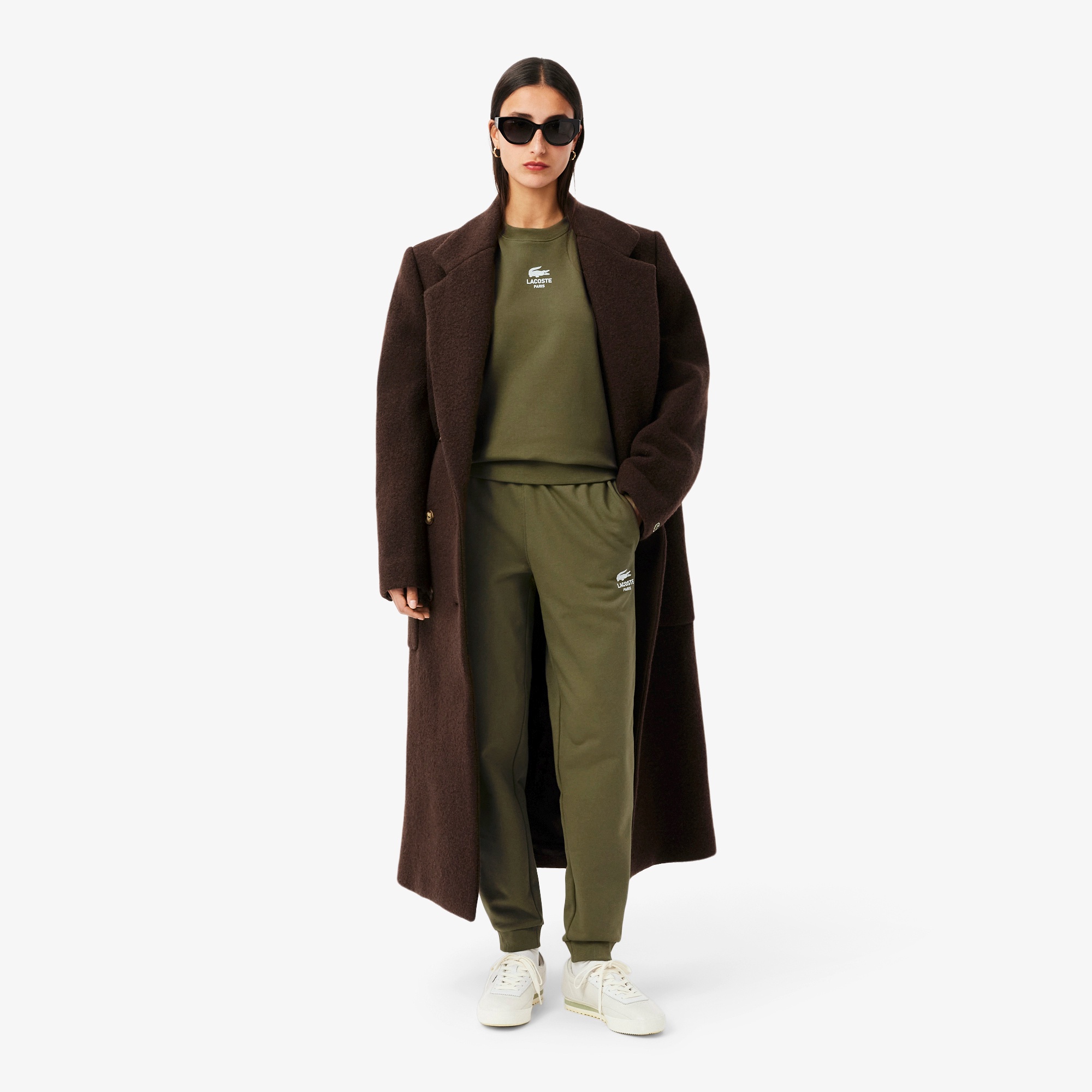 ワンポイングラフィックプリントクルーネックスウェット