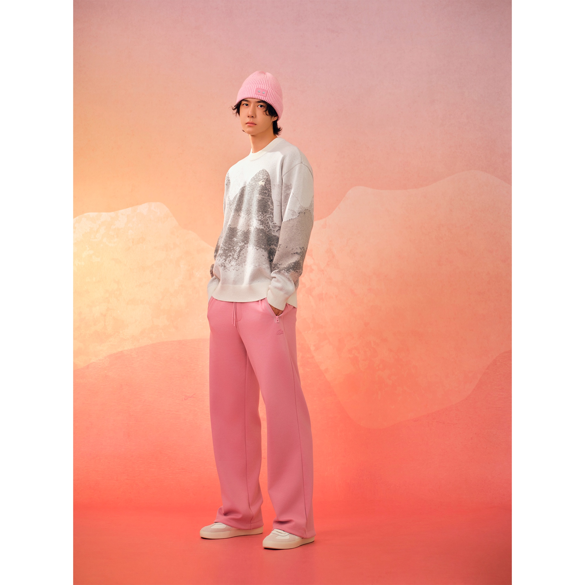 『Lacoste from Yibo』ストレートフィットスウェットパンツ