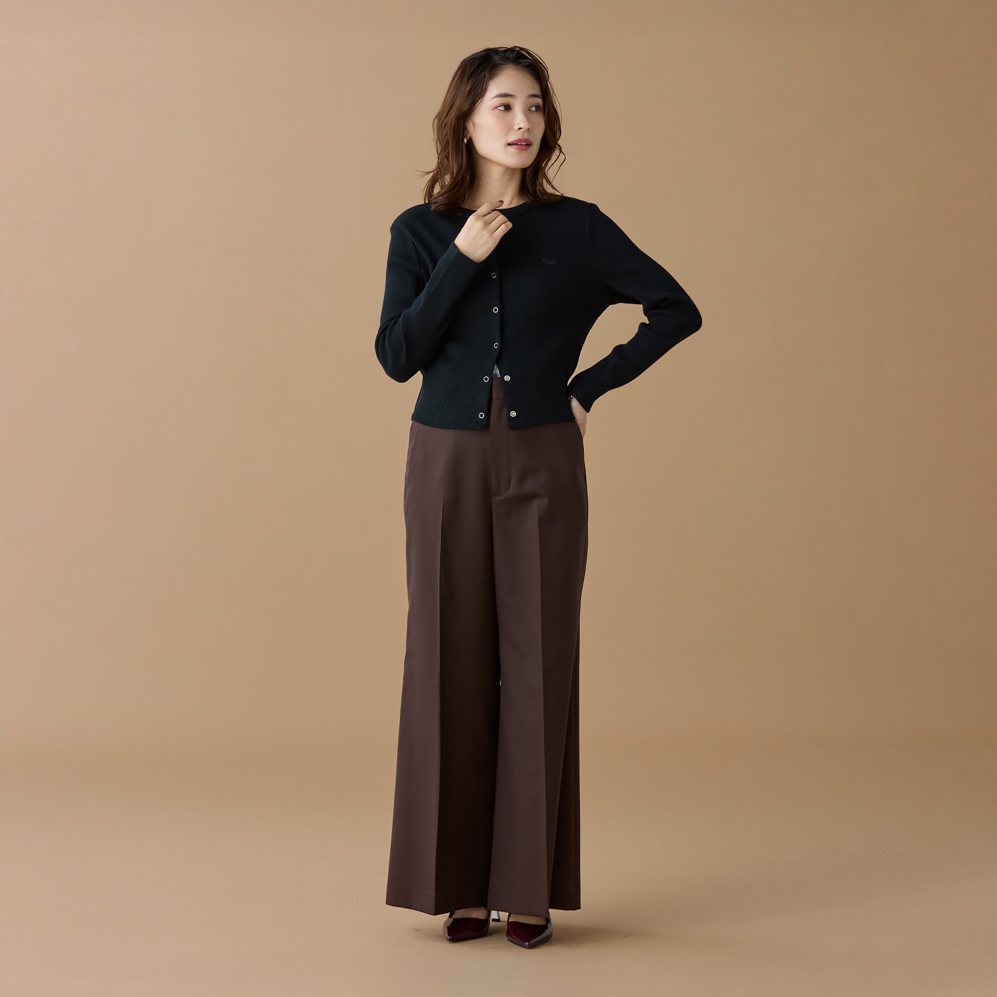 リブジャージカーディガン