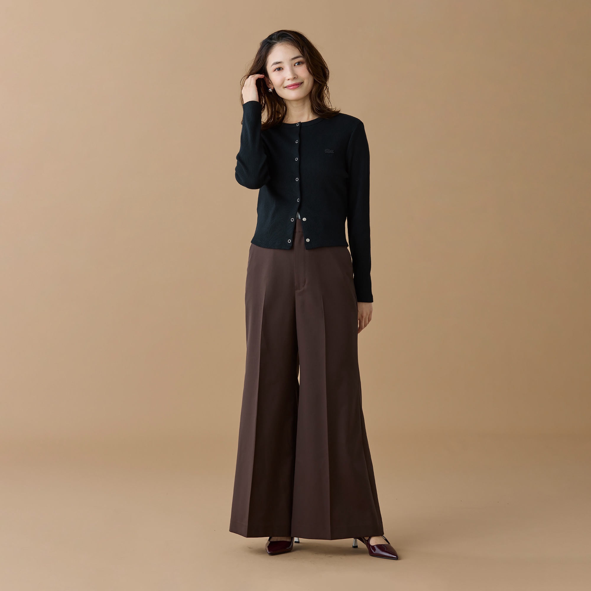 リブジャージカーディガン