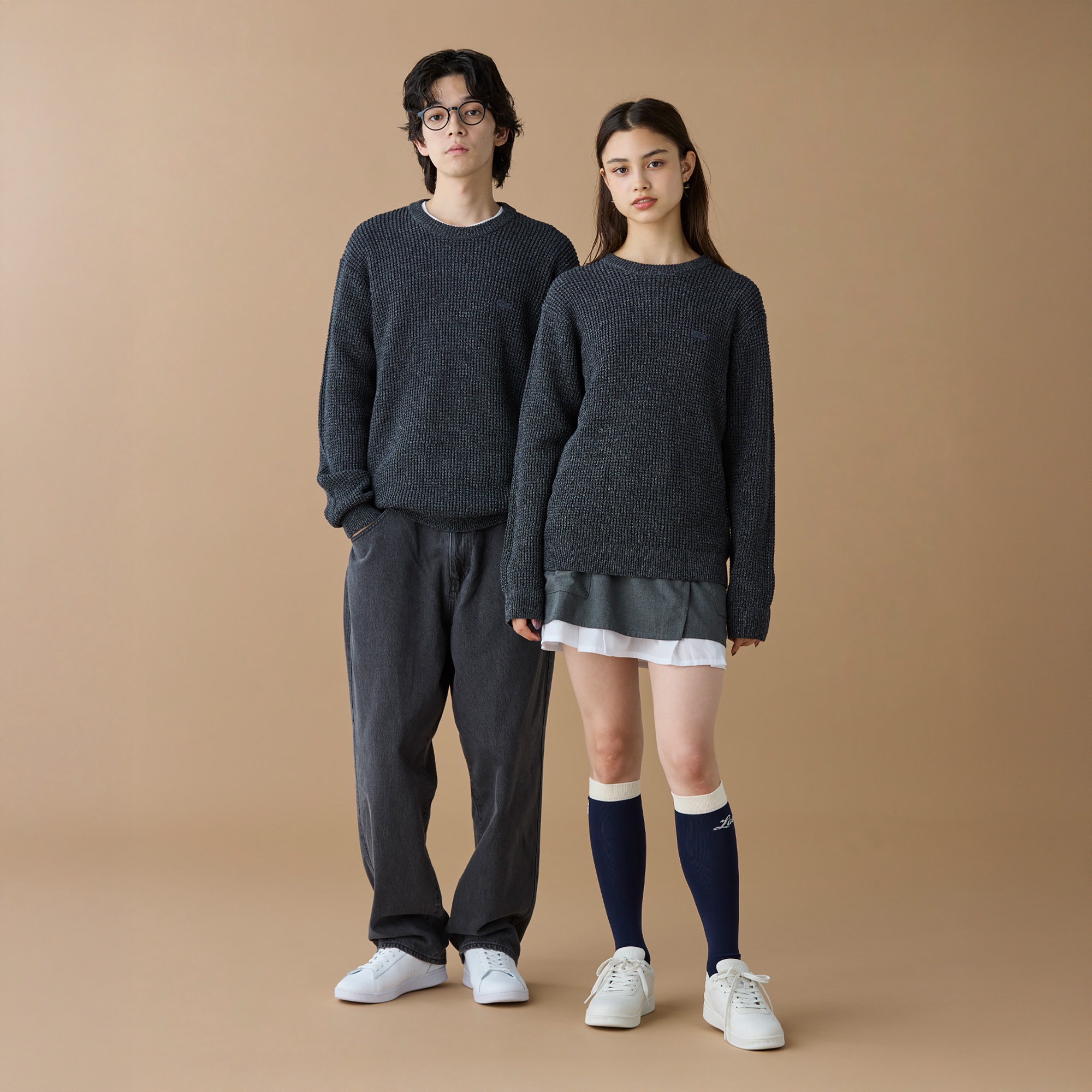 ワッフルニットセーター