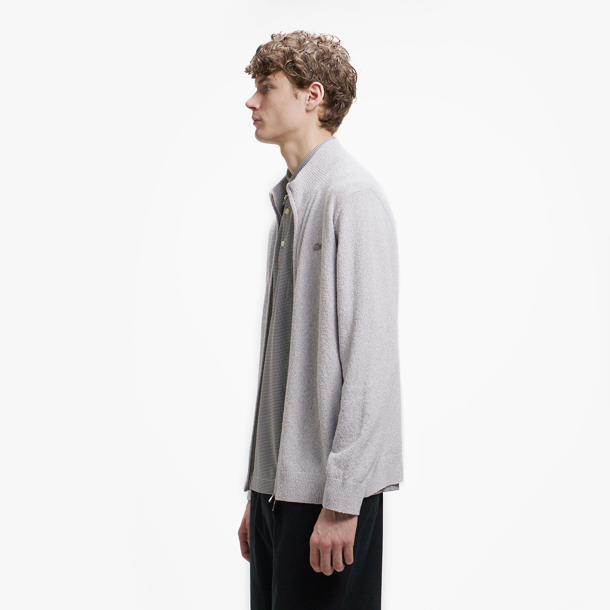 ブークレー スタンドジップニットカーディガン