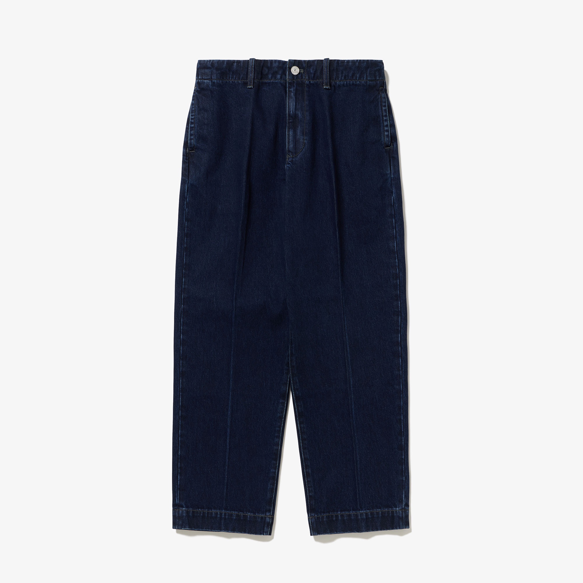 プリーツエフェクトデニム ワークパンツ