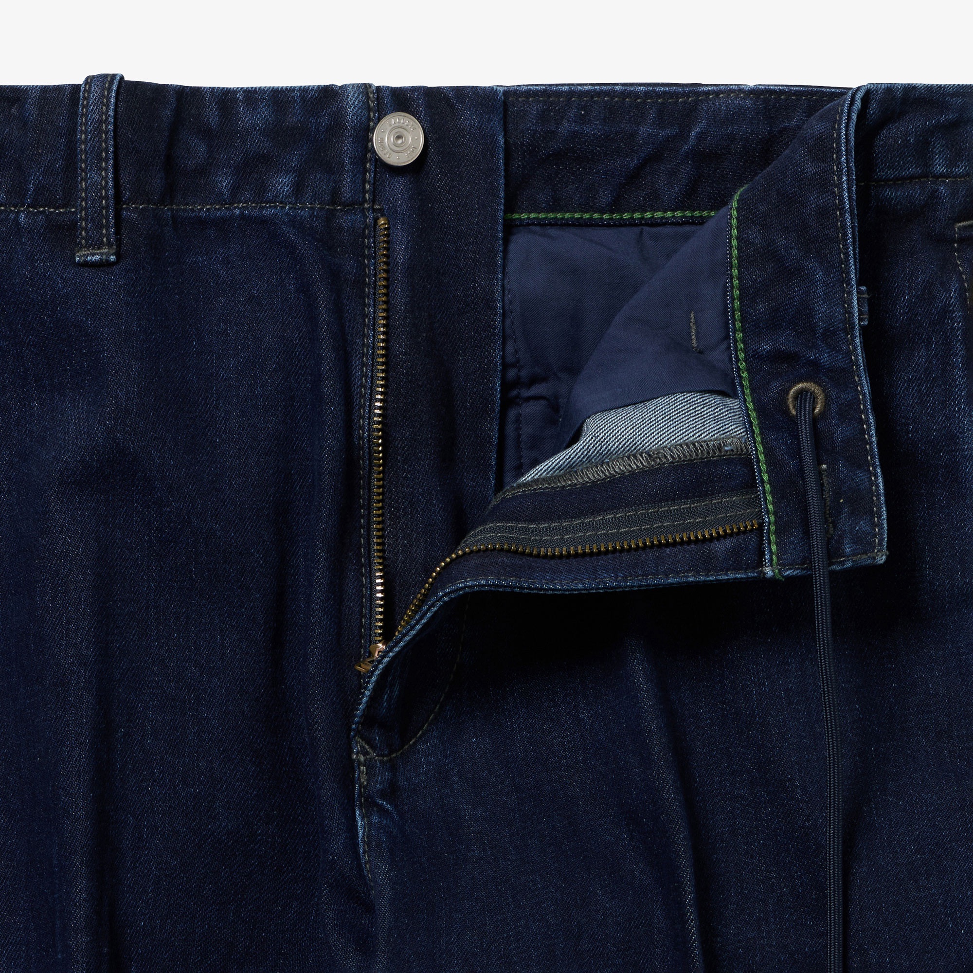 プリーツエフェクトデニム ワークパンツ