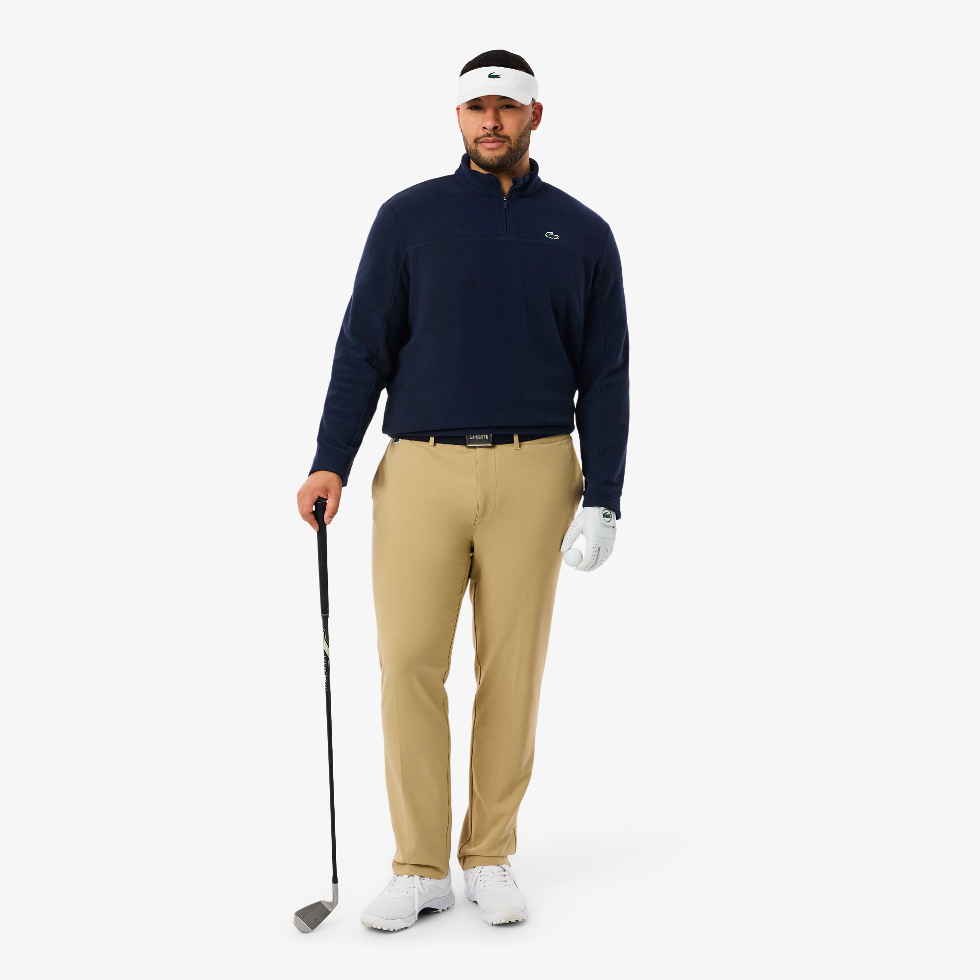 マイクロフリースハーフジップゴルフトップ