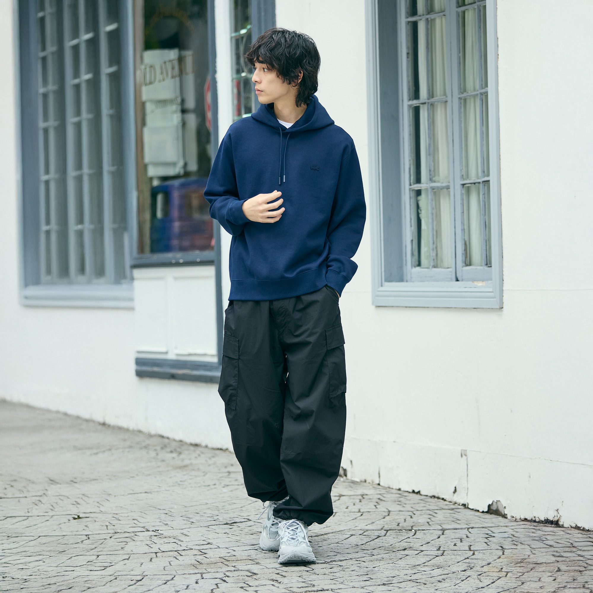 鹿の子ニットワントーンフーディー