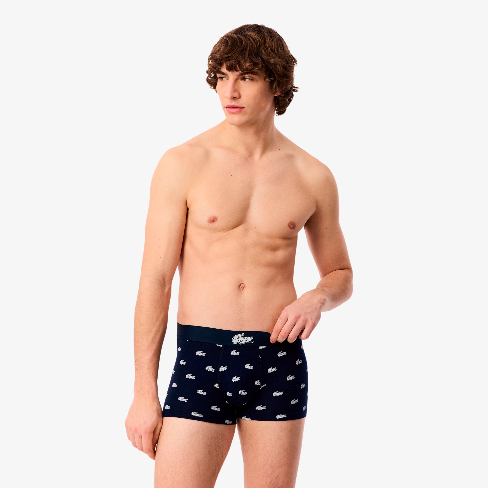 ３パッククロコダイルプリントトランクショーツ