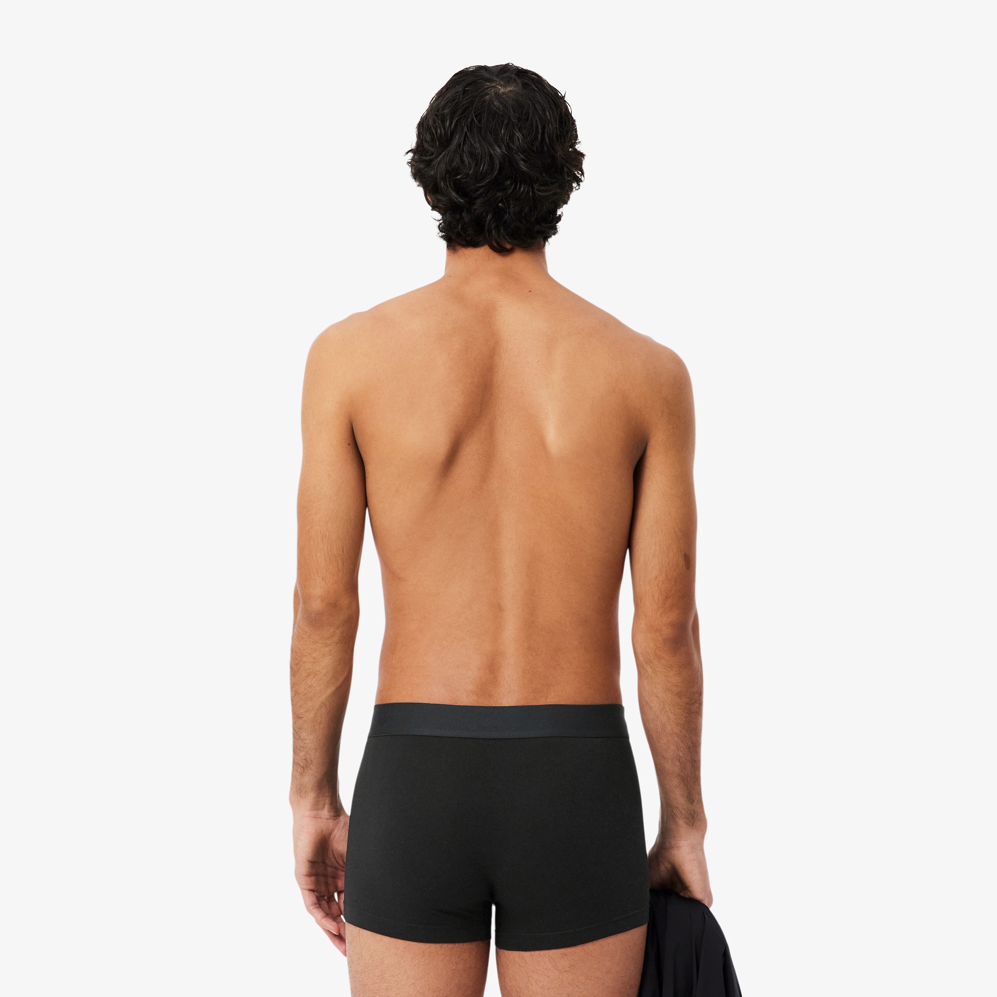 コントラストワニロゴウエストバンドストレッチジャージトランクショーツ 3P