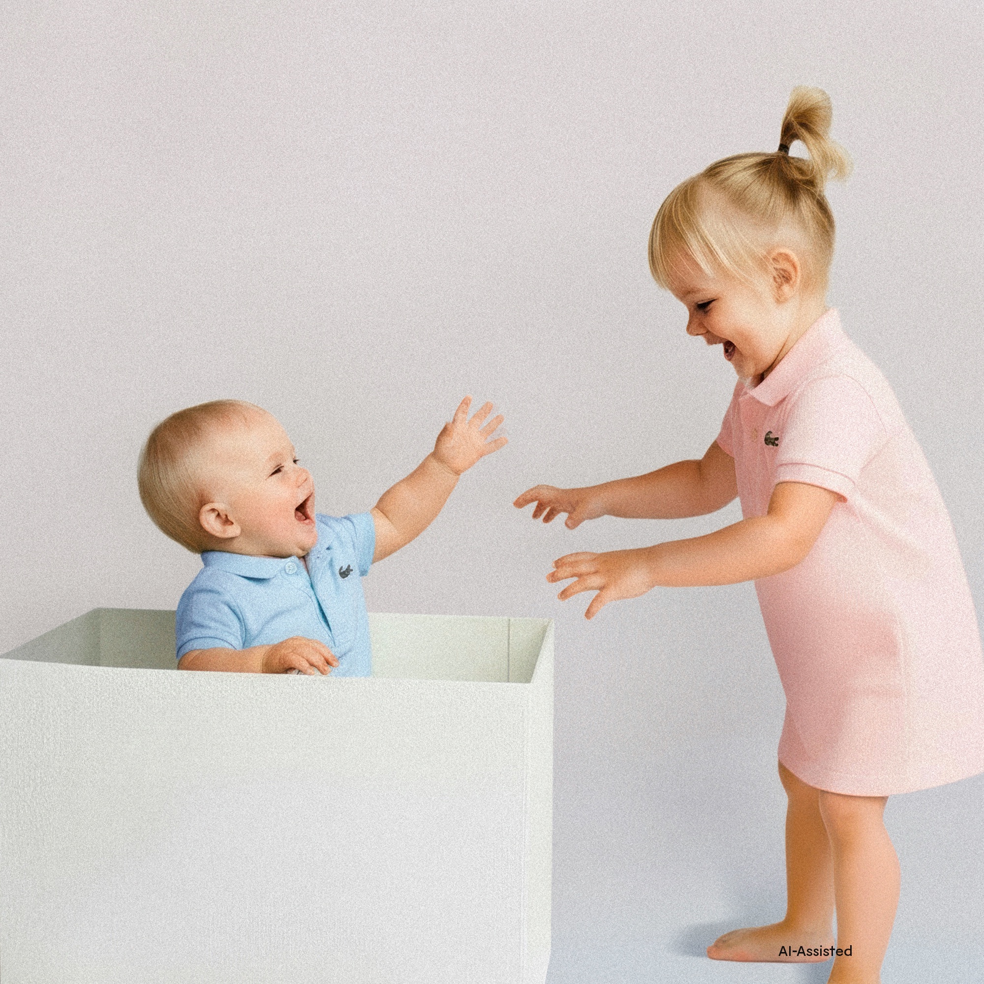 新生児鹿の子地ボディスーツ