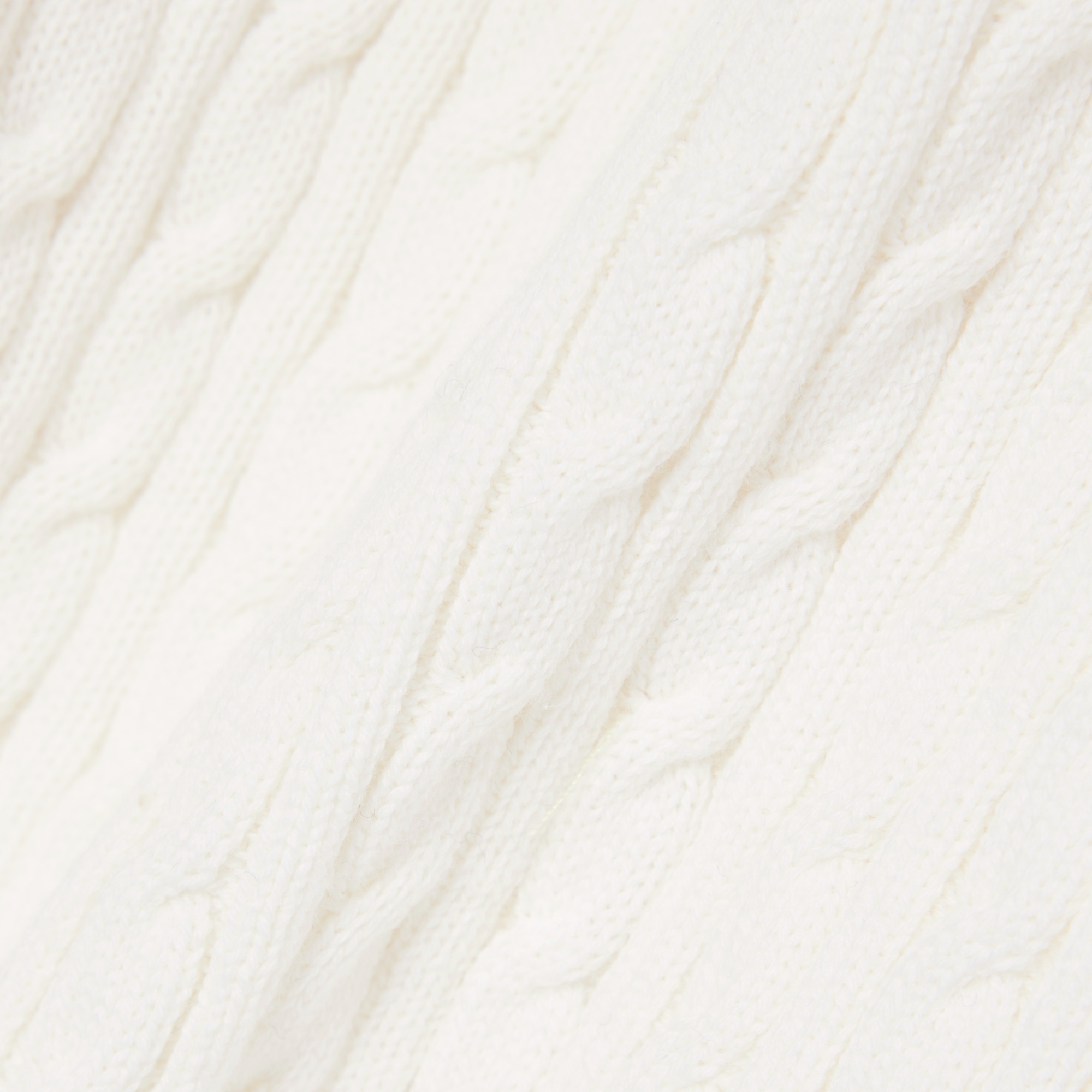 ケーブルニットポロシャツ