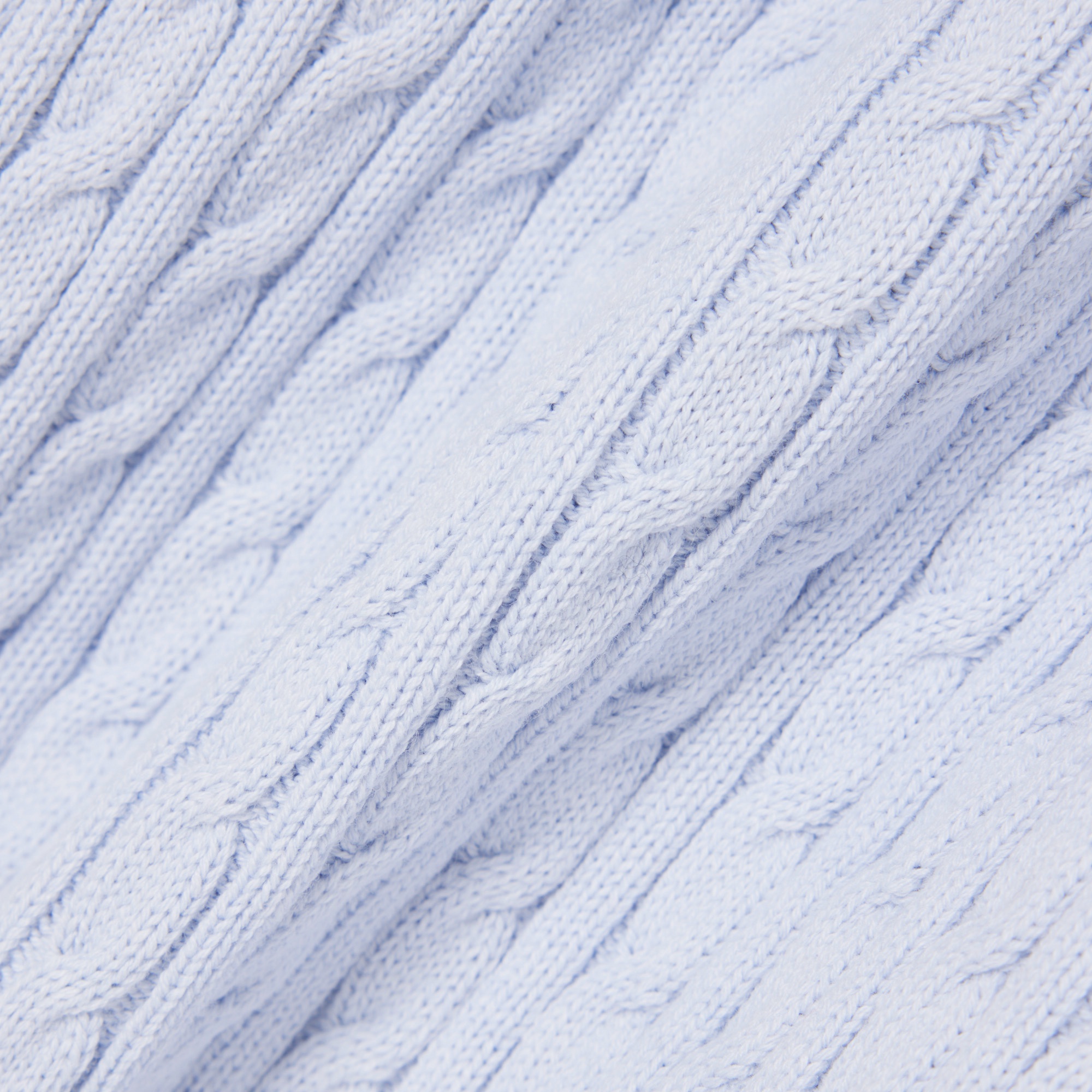 ケーブルニットポロシャツ