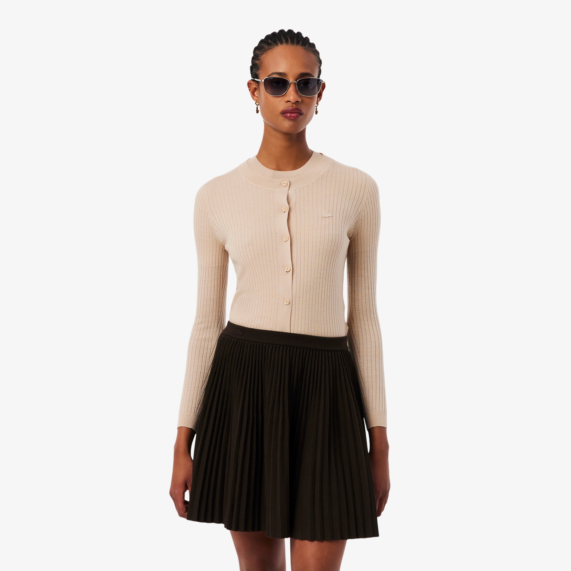 3Dニッティングメリノウールカーディガン