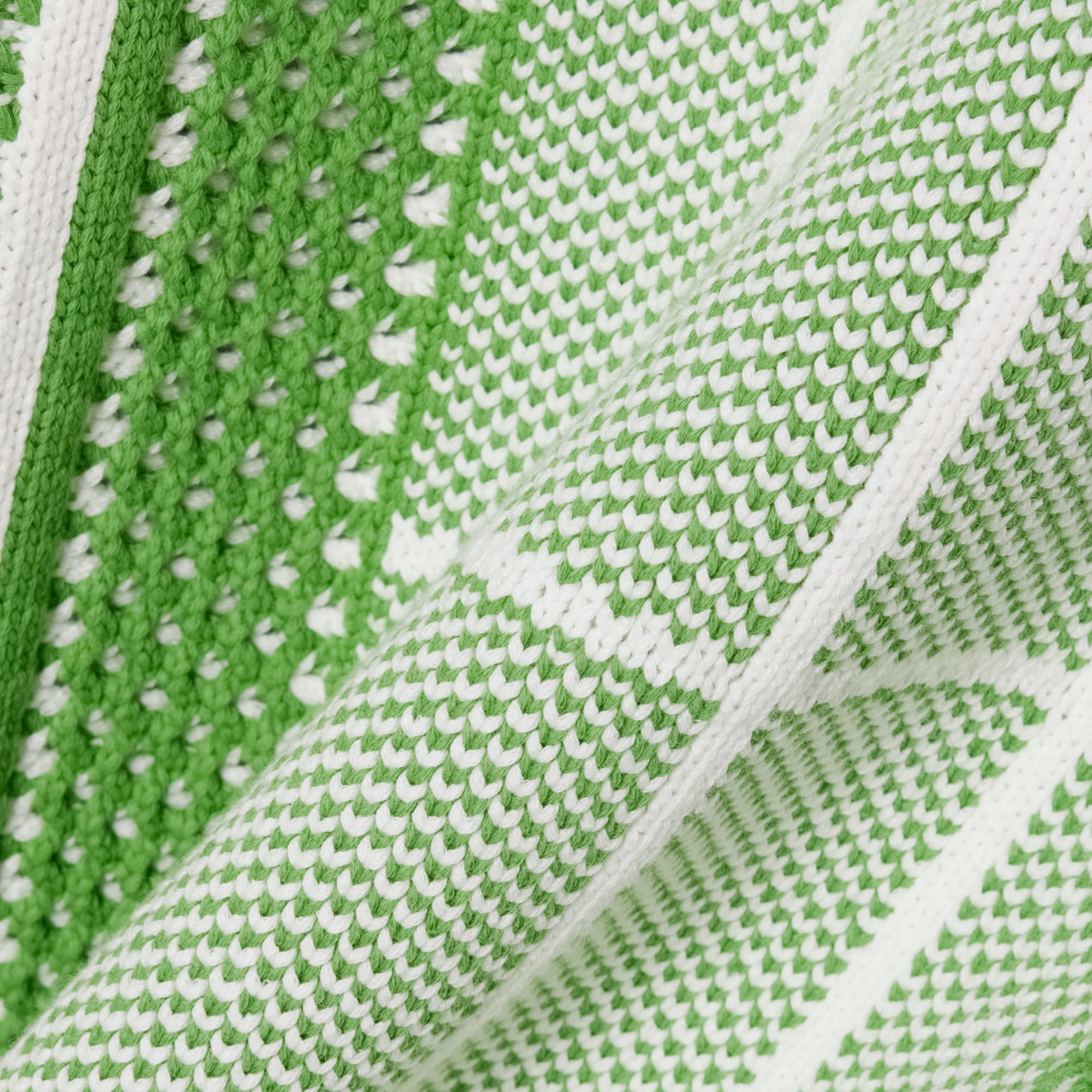 テニスコートモチーフ ジャカードニットセーター