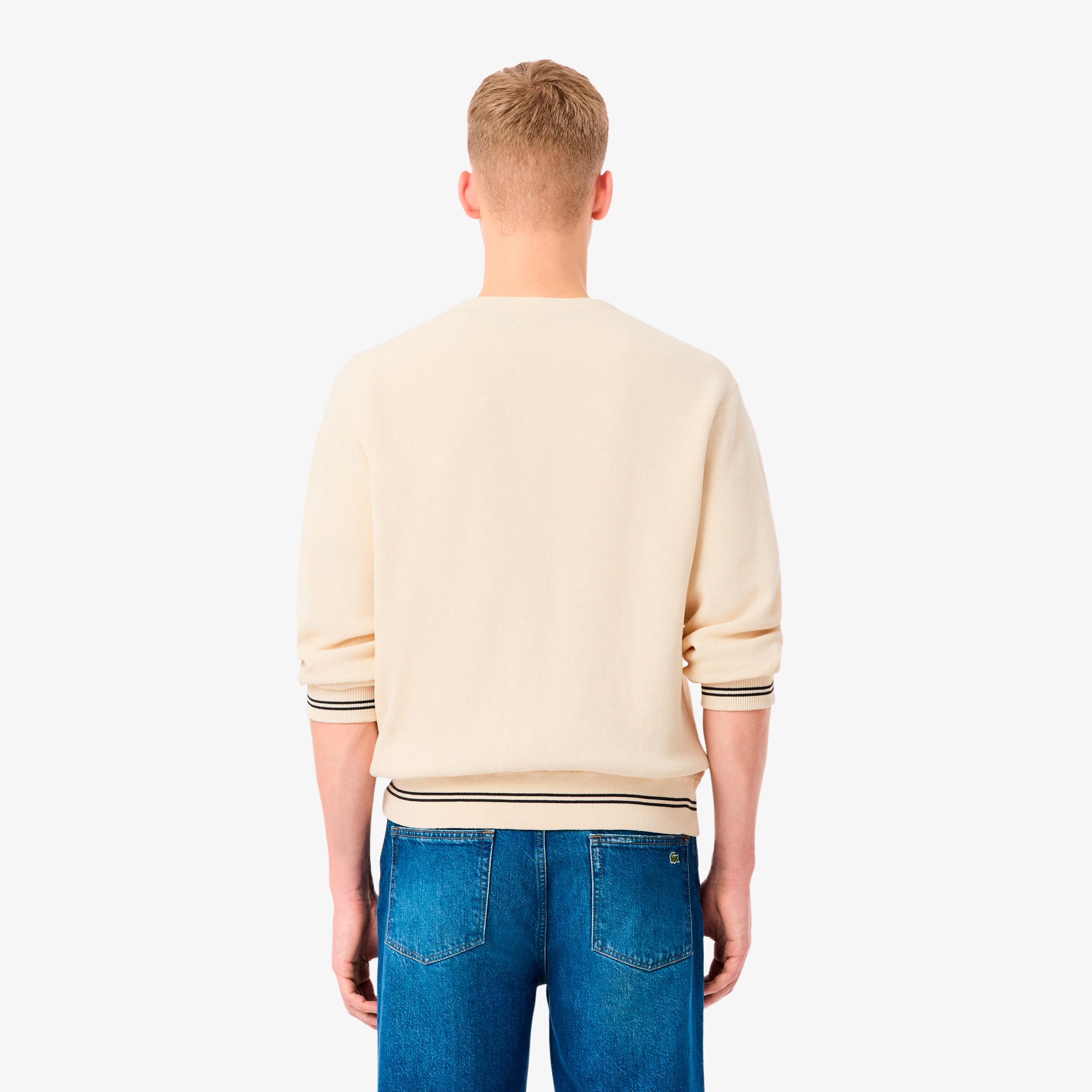 リブニットステッチコットンニットカーディガン