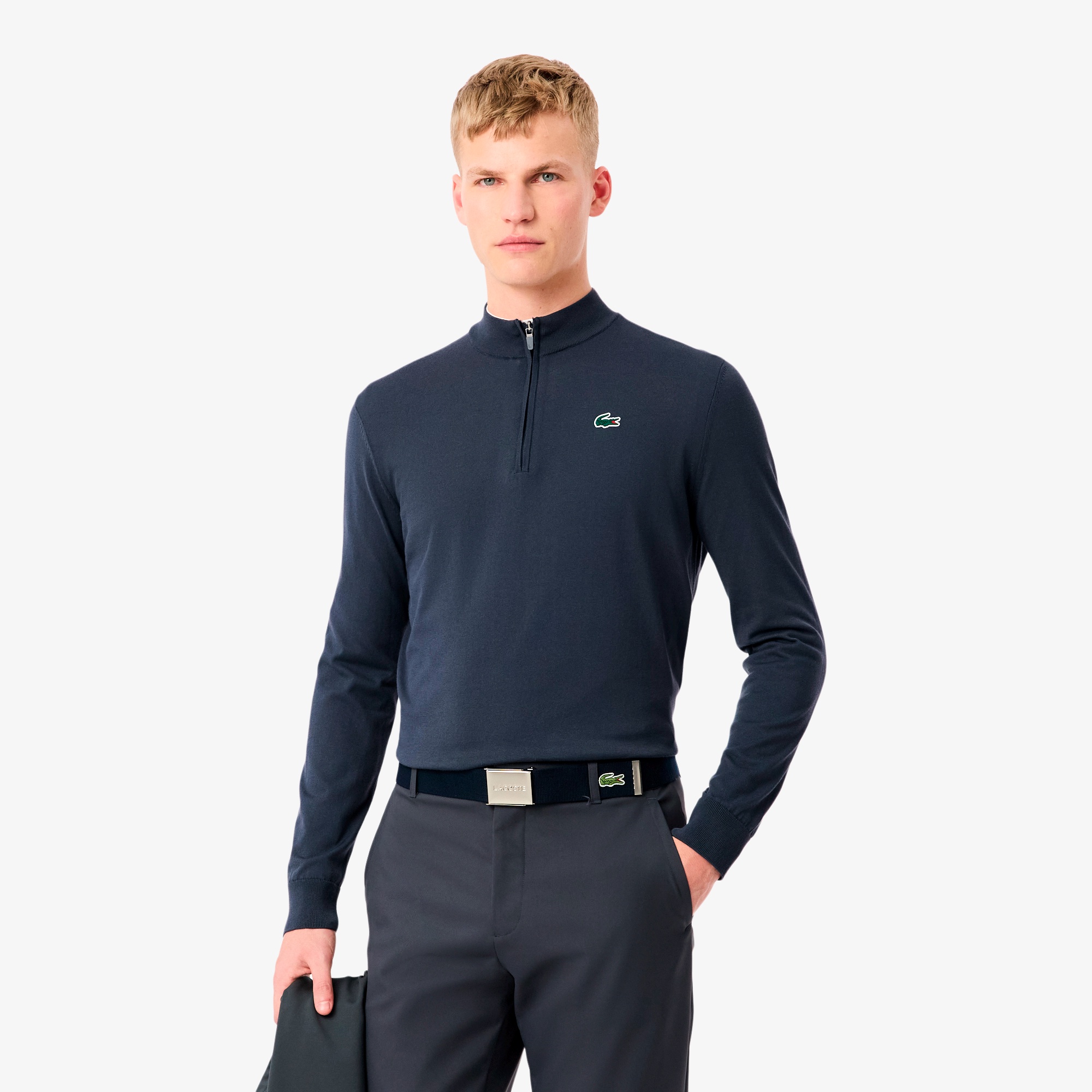 ヒートレギュレーティングハーフジップゴルフニット