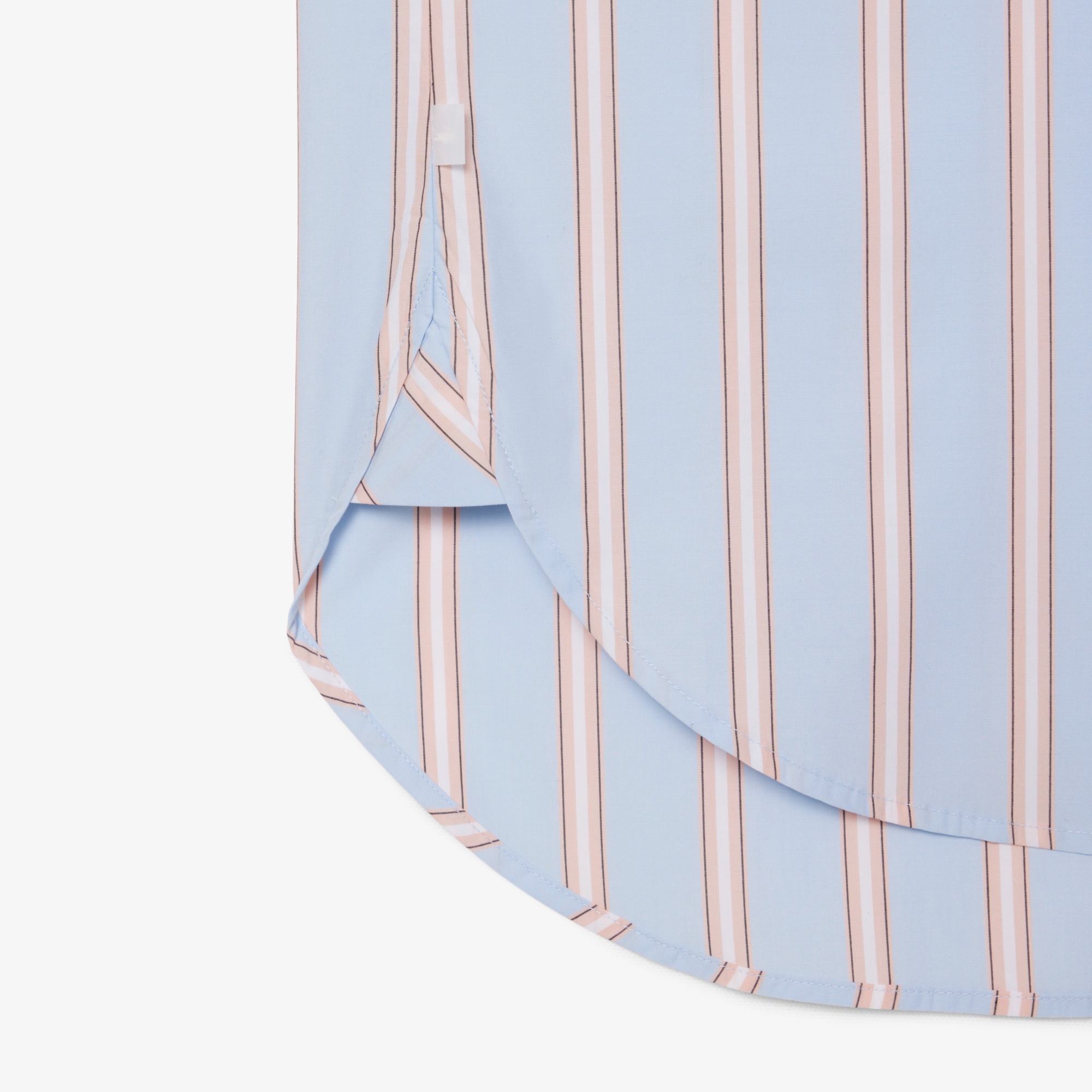 オーバーサイズストライプポプリンシャツ