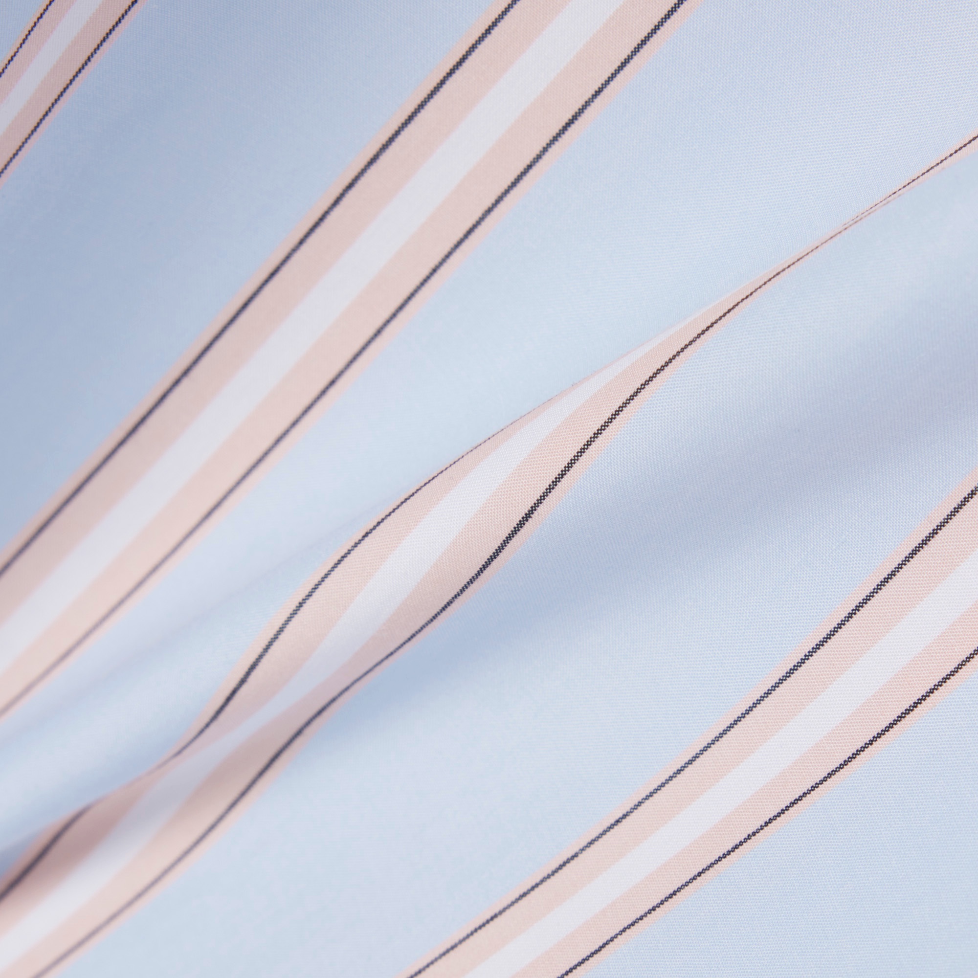 オーバーサイズストライプポプリンシャツ