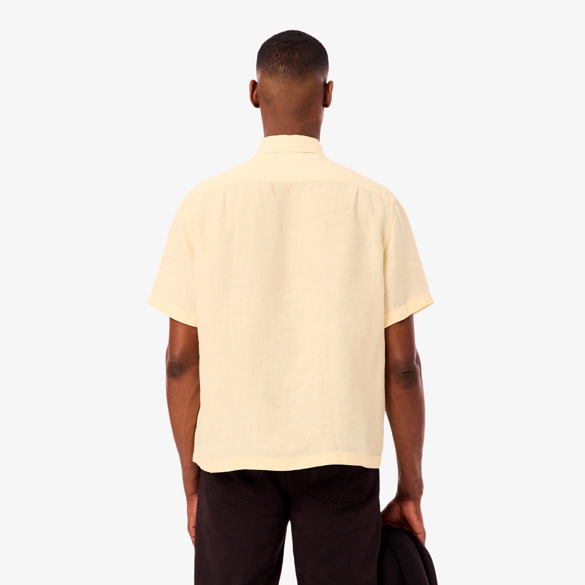 リネンオープンカラーシャツ