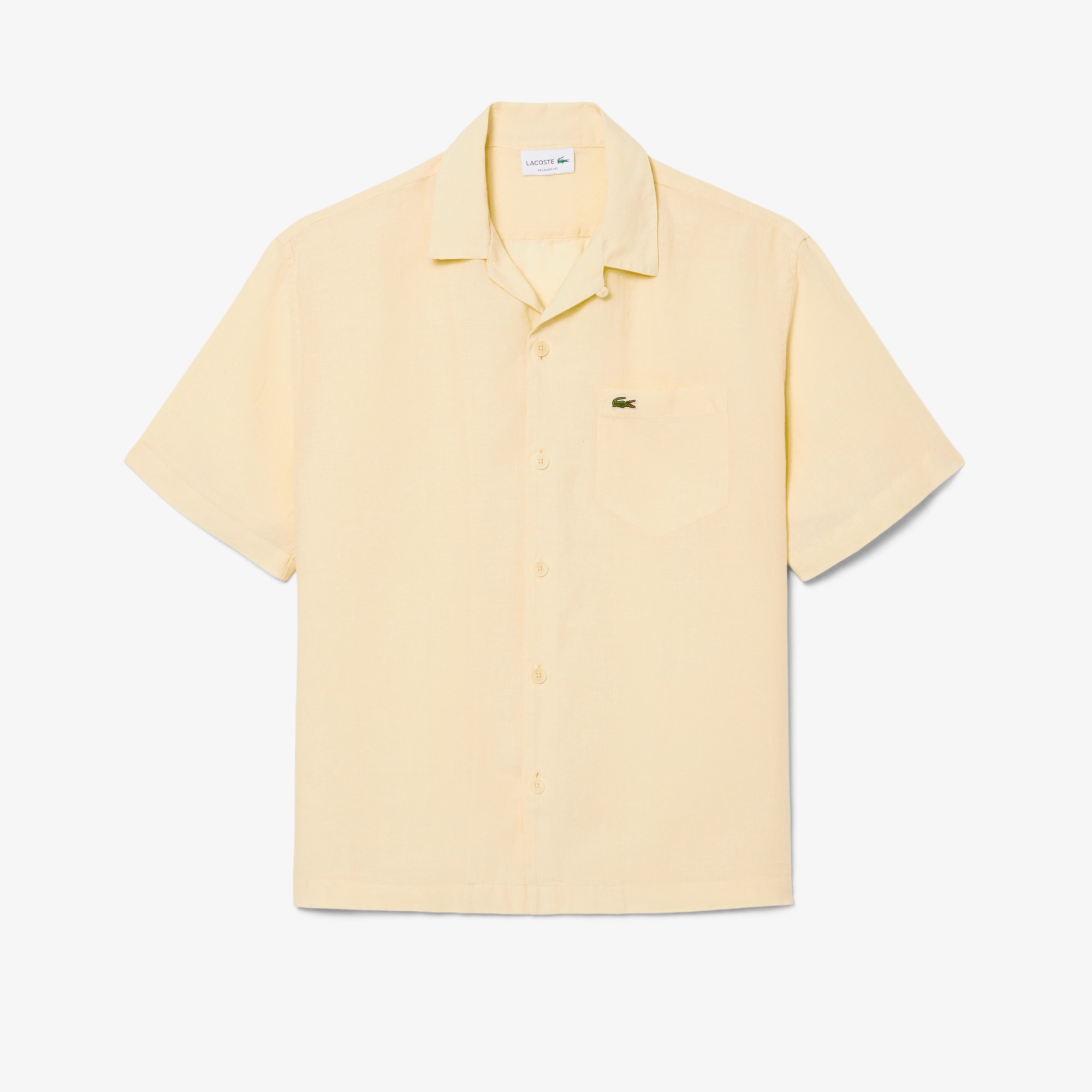 リネンオープンカラーシャツ