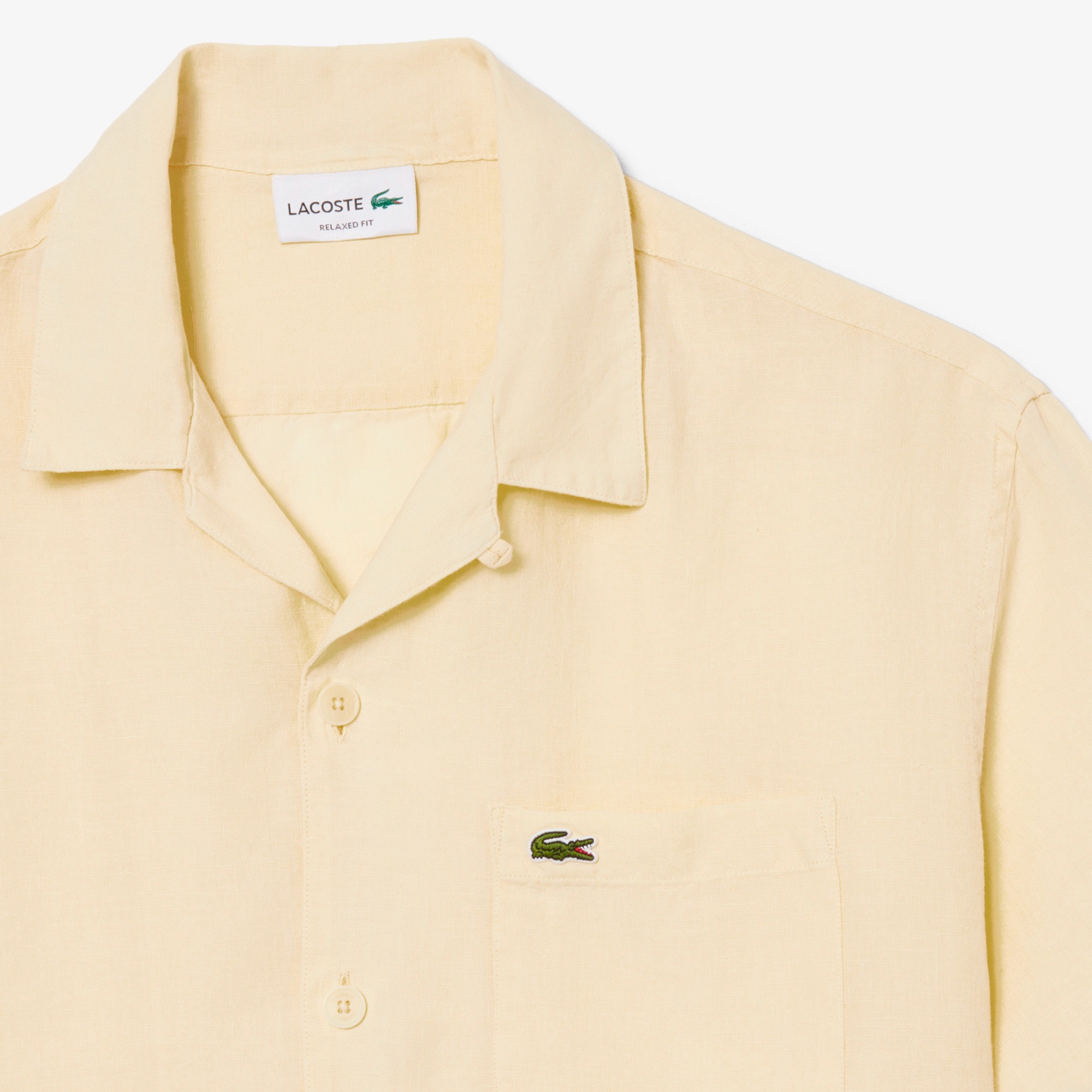 リネンオープンカラーシャツ