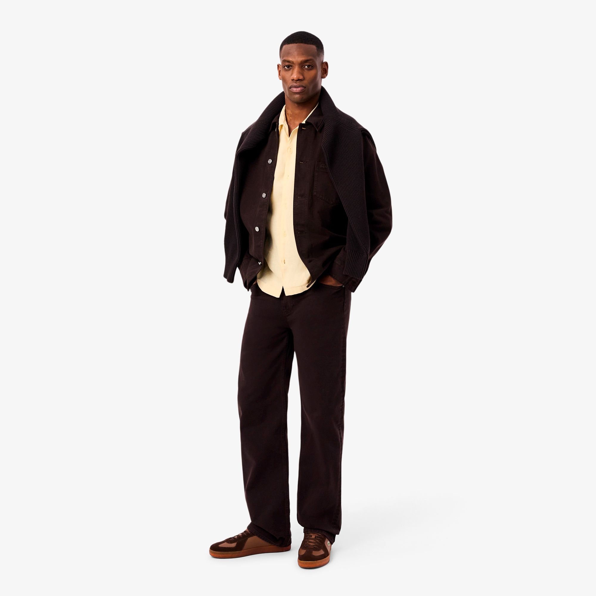 リネンオープンカラーシャツ