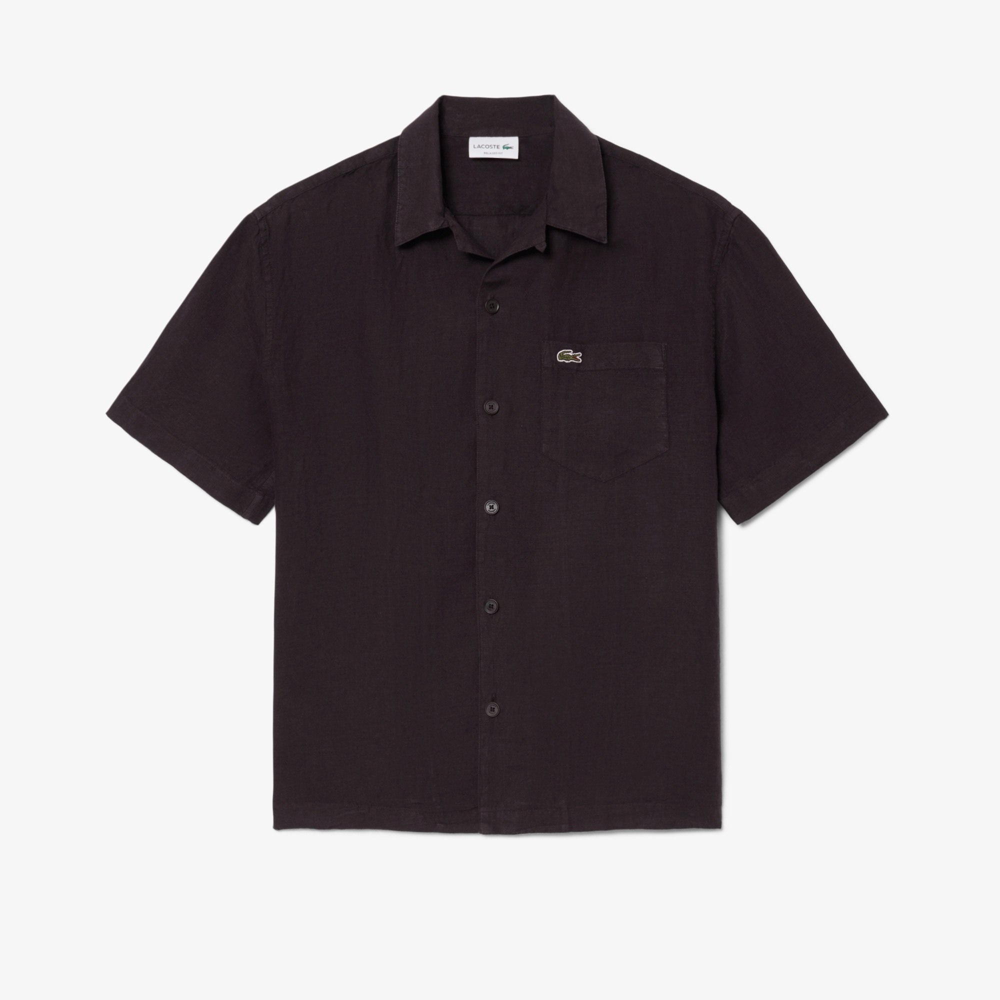 リネンオープンカラーシャツ